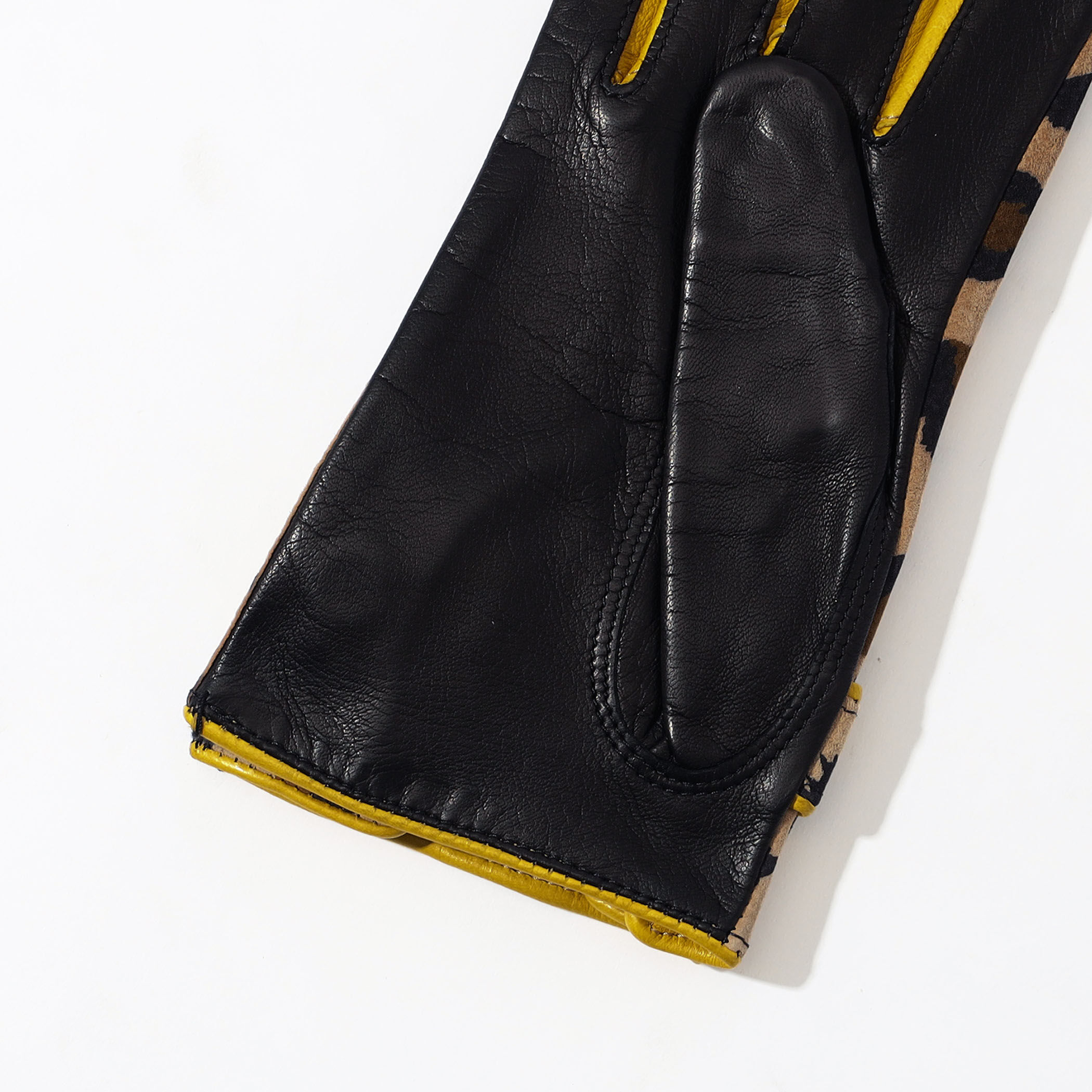 MAISON FABRE AUTO PANTH レオパード レザーグローブ