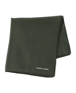 MAISON et VOYAGE シルク 1mmドット ポケットチーフ