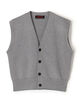 コットンカシミヤ Vネックドロップショルダーベスト
