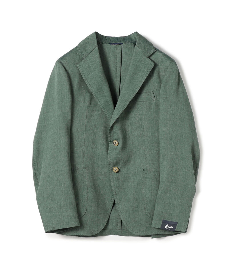 GABO リネンウール シングルブレステッド2Bジャケット