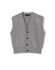 コットンカシミヤ Vネックドロップショルダーベスト コットンカシミヤ Vネックドロップショルダーベスト