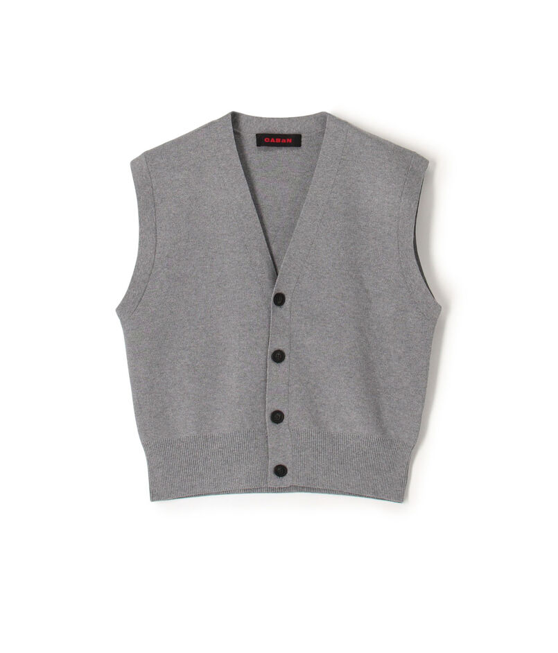 コットンカシミヤ Vネックドロップショルダーベスト コットンカシミヤ Vネックドロップショルダーベスト