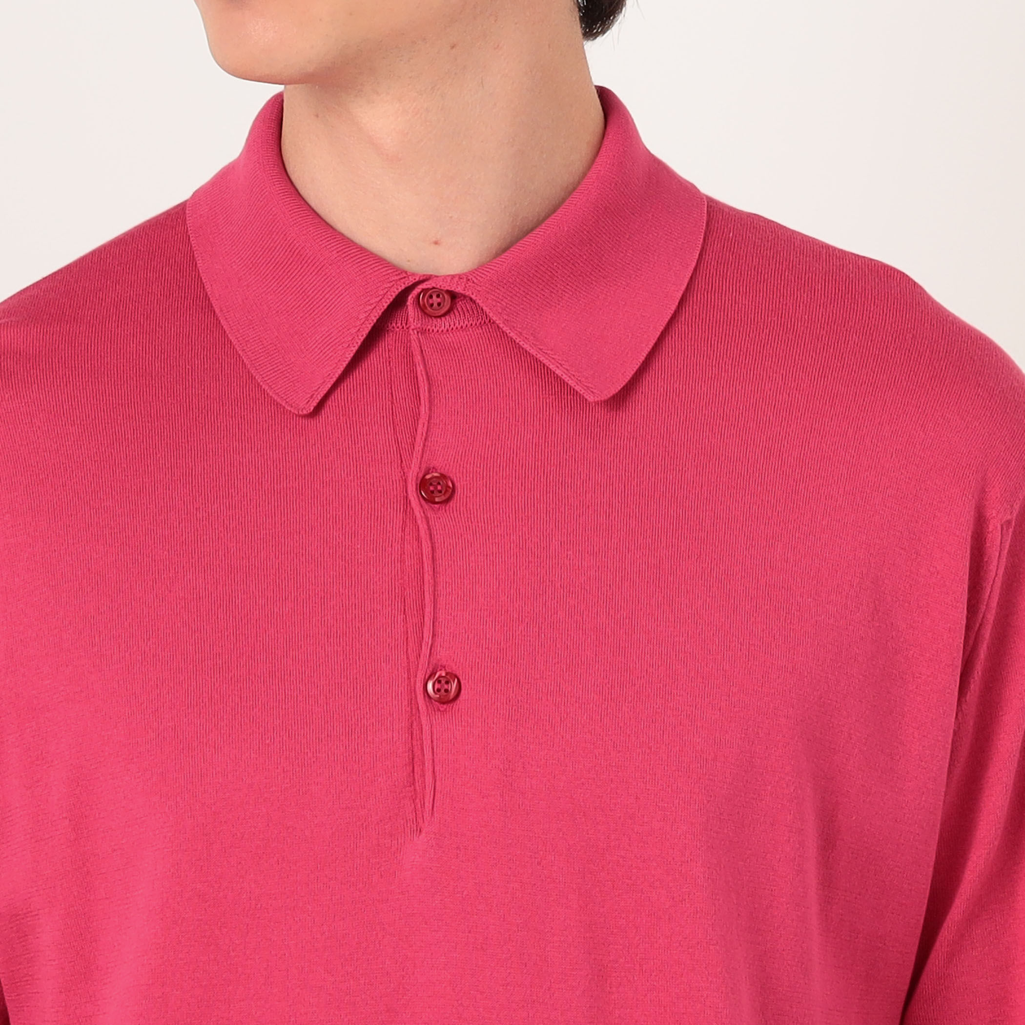 別注J】JOHN SMEDLEY 30Gシーアイランドコットン ニットポロ ISIS