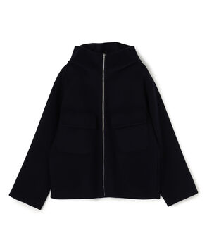 ウールカシミヤダブルフェイス フーデッドブルゾン
