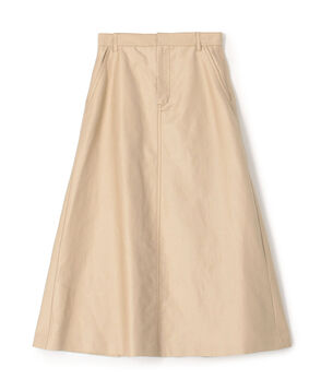 コットンラミーモーススキン トラペーズスカート