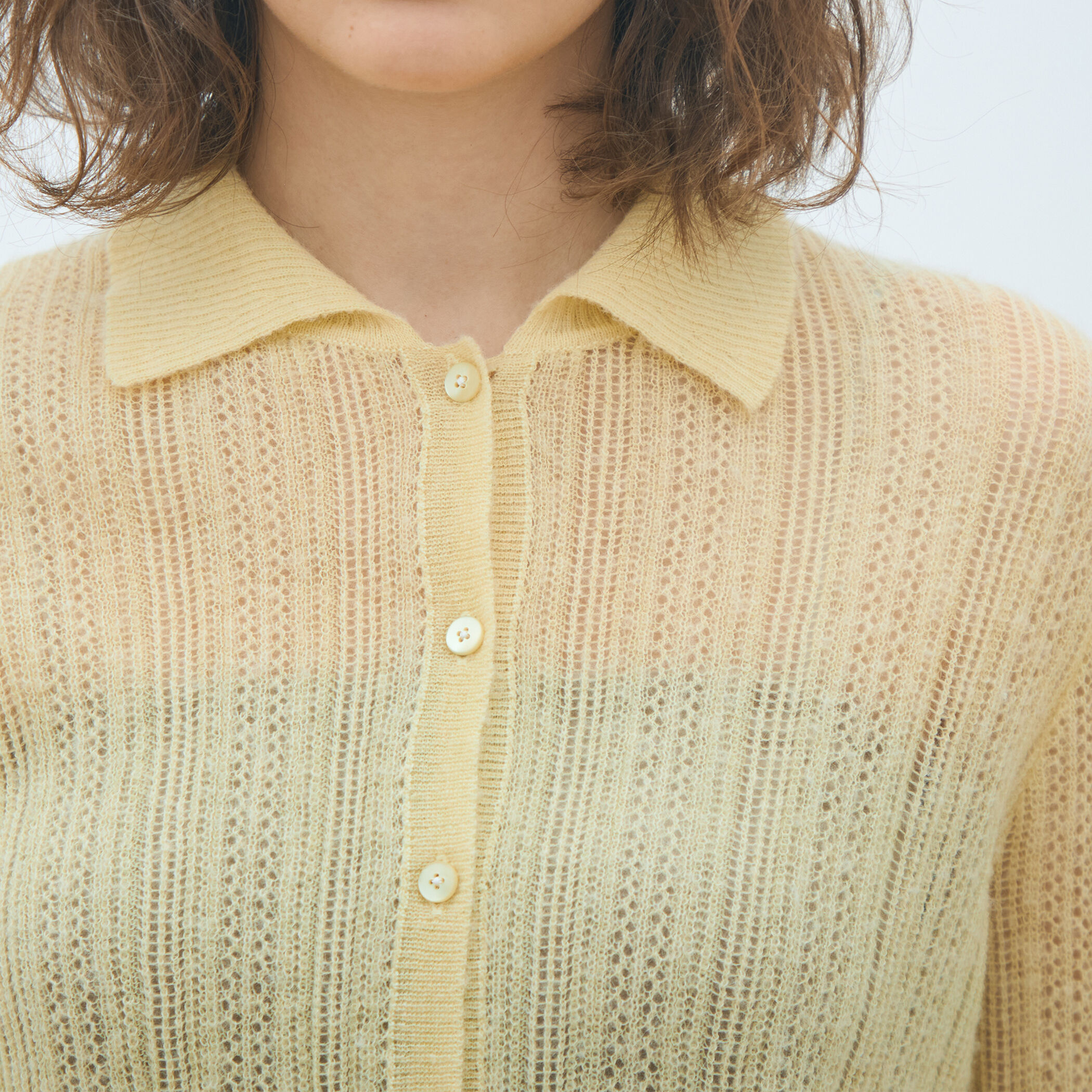 レーシーアルパカブレンド ポロカーディガン｜トゥモローランド 公式通販