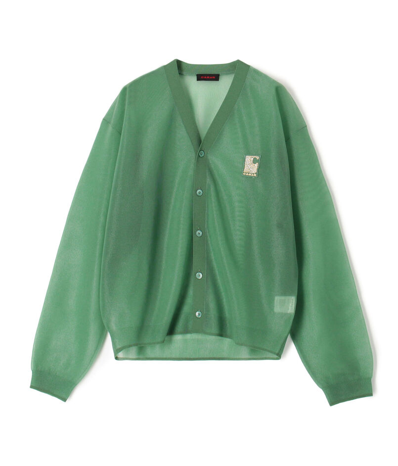 シアーナイロン Vネックカーディガン