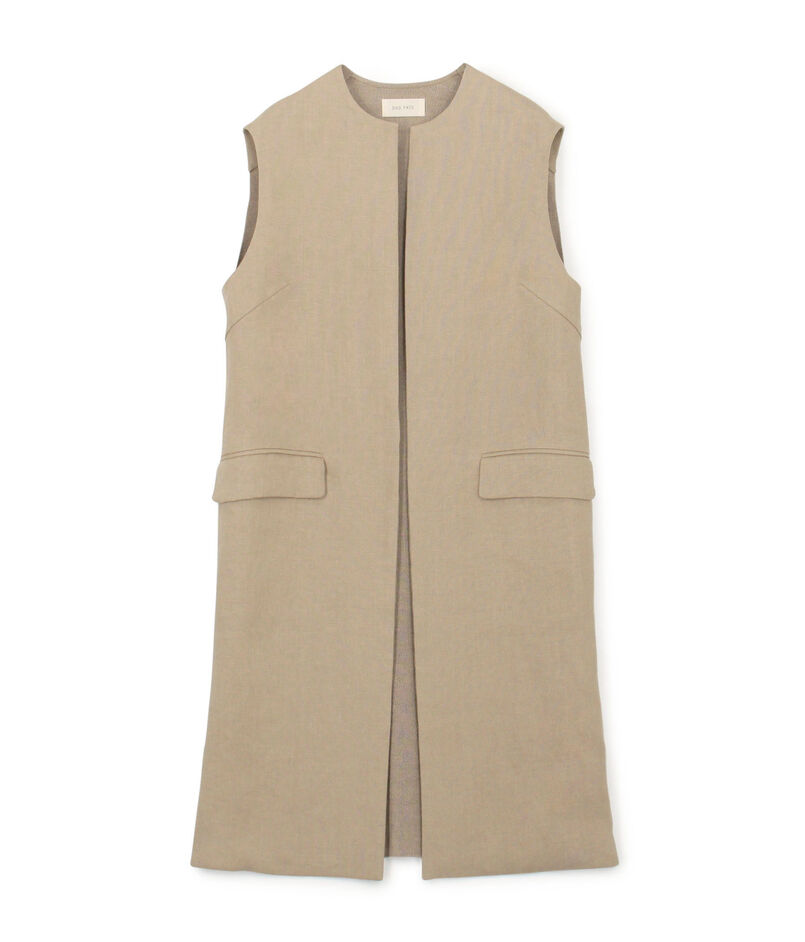 ファブリックコンビ ロングジレ