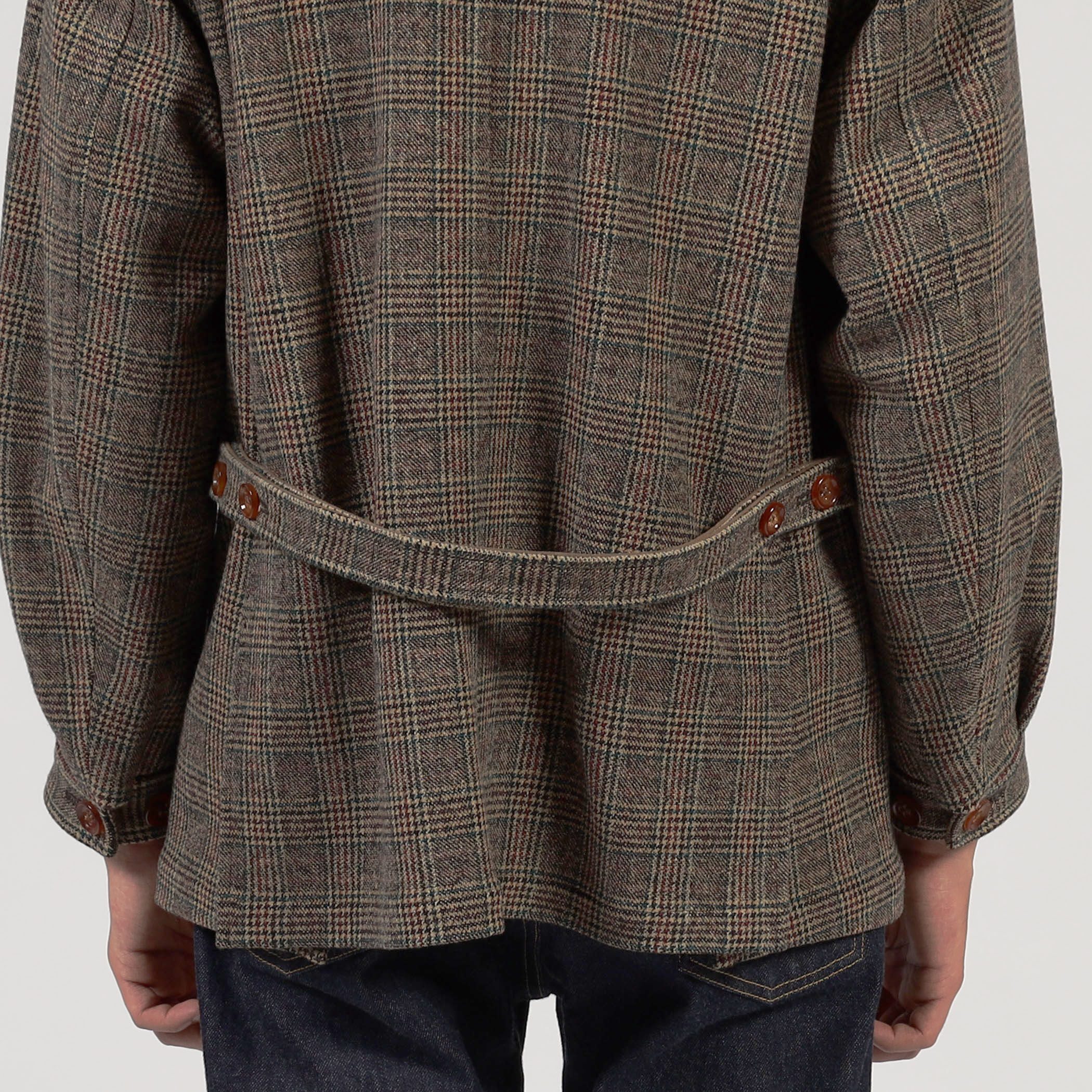 ウールナイロンポリウレタン 2WAYストレッチ ハーフコート