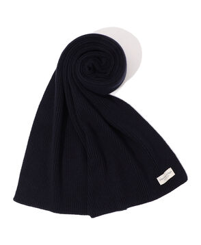 Johnstons of Elgin カシミヤ リブニットマフラー