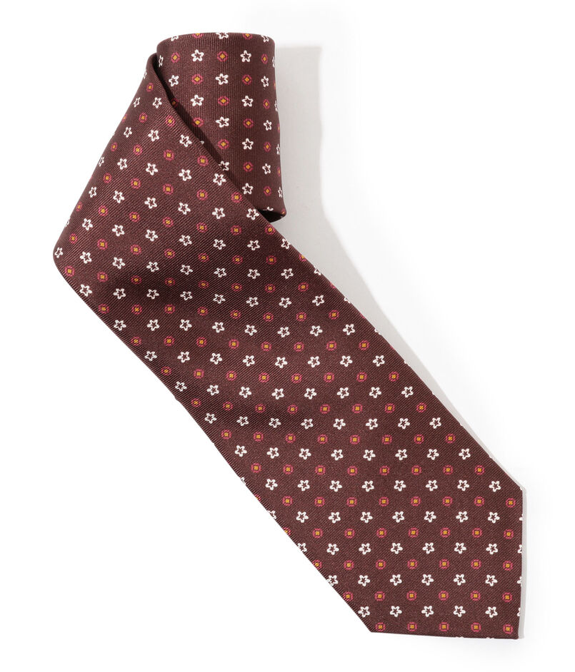 ERRICO FORMICOLA シルク プリント小紋柄ネクタイ
