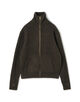 ウール カシミヤ シルク ジップアップ ニットブルゾン