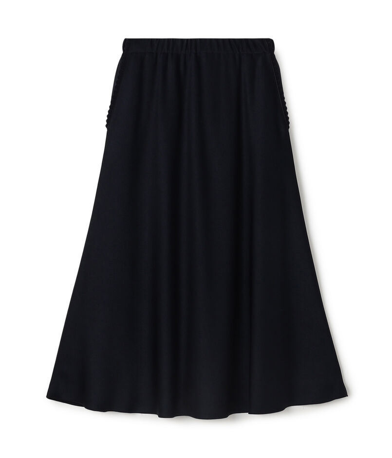 サテンジョーゼット セミマーメイドスカート