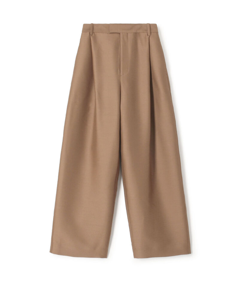 シルクウールツイル タックパンツ
