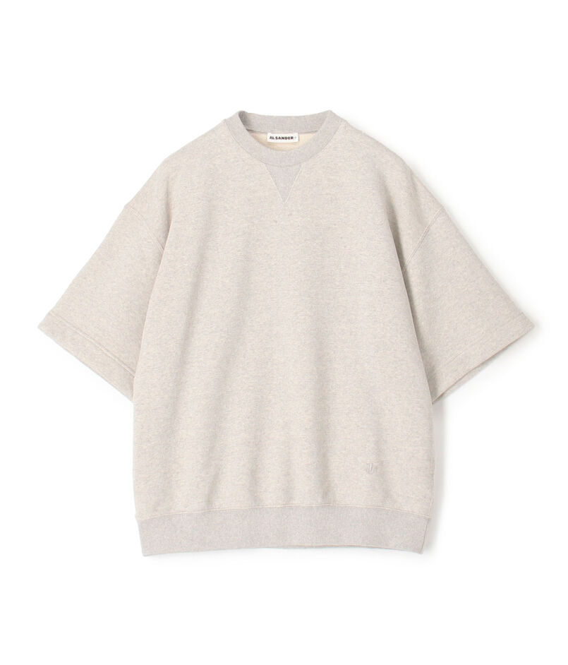 JIL SANDER+ COTTON SHORT SLEEVE EMBROIDERY T-SHIRT