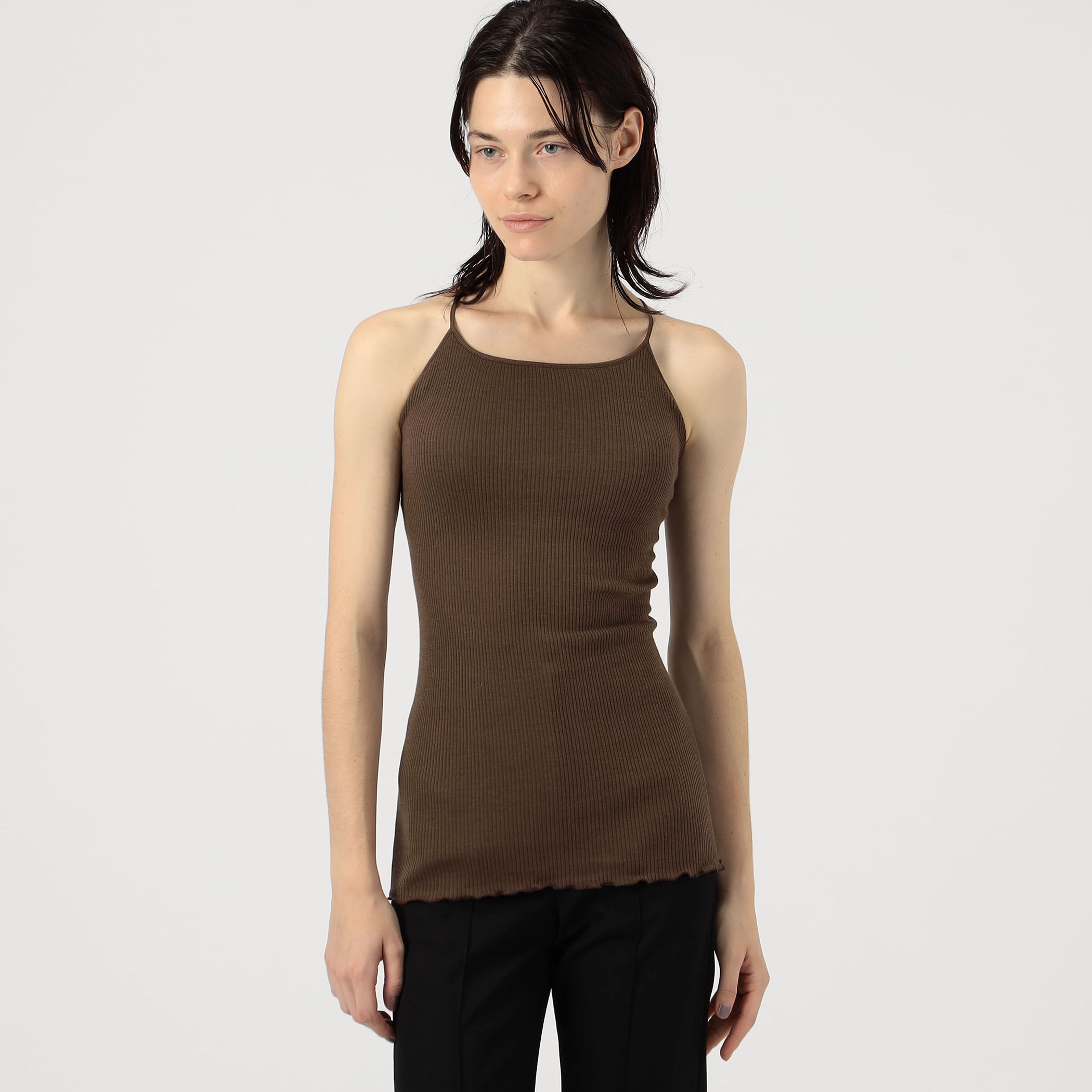 HAKUJI ウールコットン リブキャミソール｜トゥモローランド