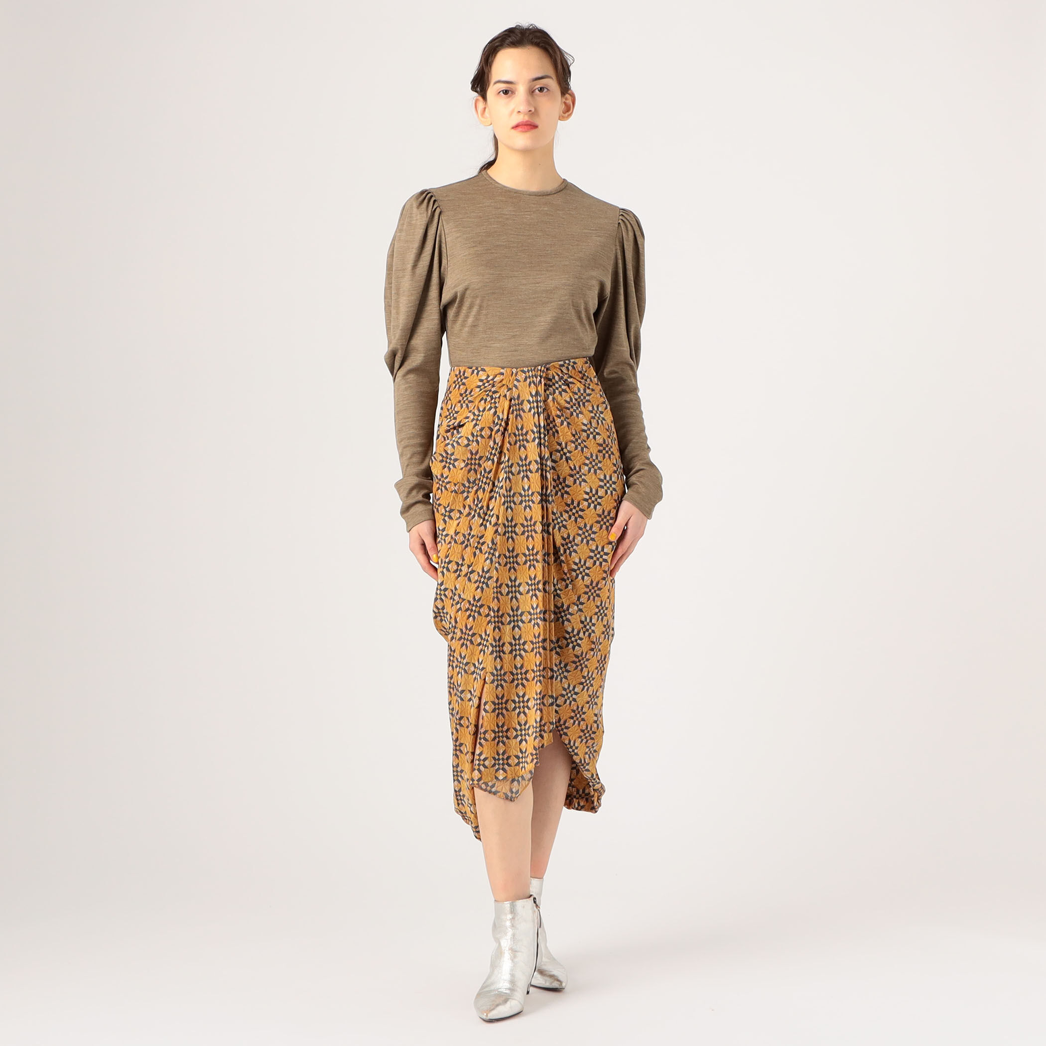 【Isabel Marant】 Breeプリント stretch-silkミディスカート Bree printed stretch-silk midi skirt in pink - Isabel Marant
