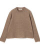 ■モンゴルカシミヤケーブル クルーネックプルオーバー