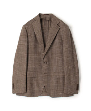 ウールシルクリネン シングルブレステッド3Bジャケット