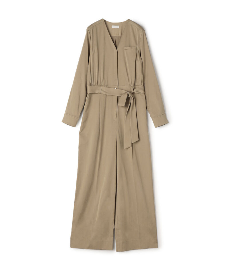 ドレーピーツイル Vネックオールインワン