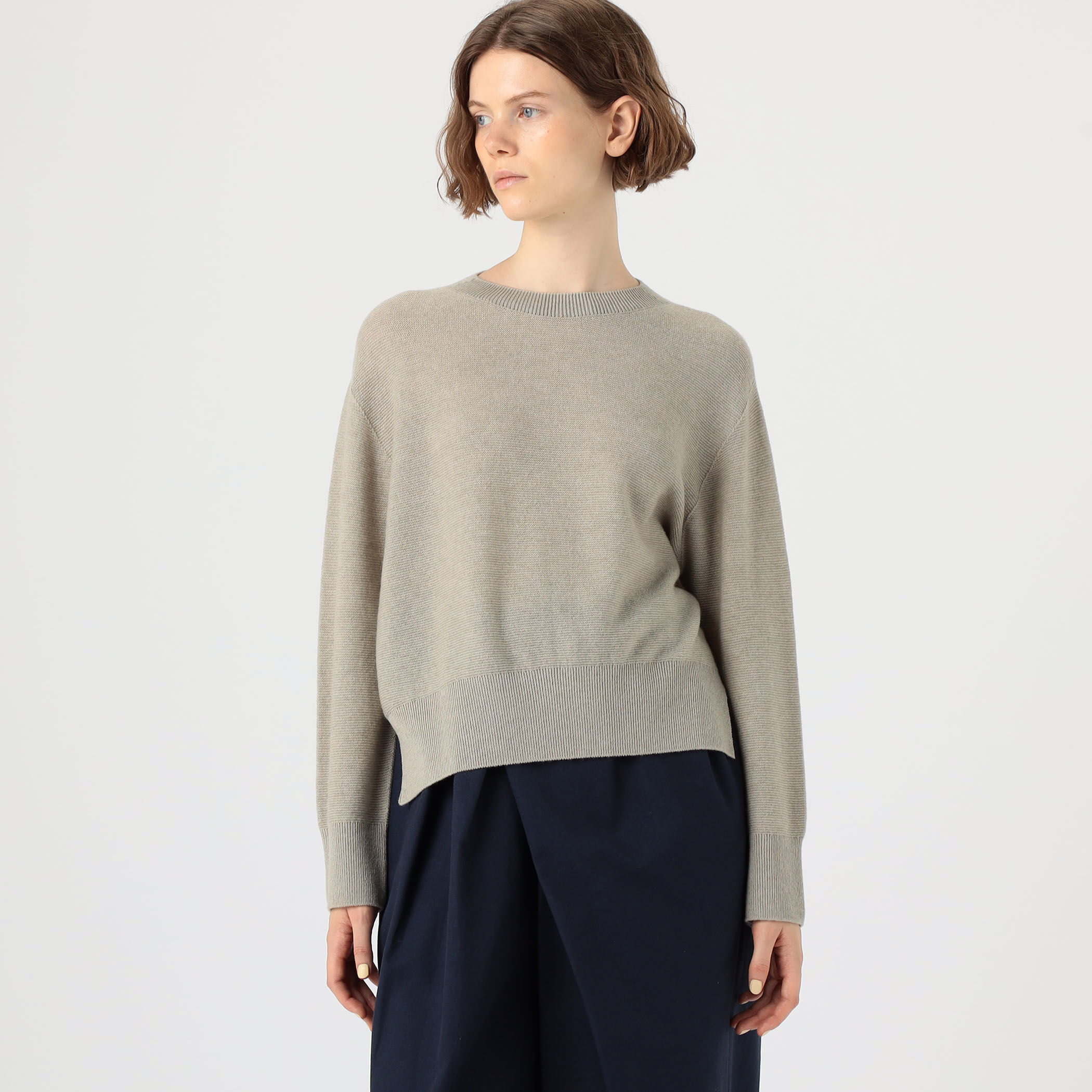 カシミヤコットン クルーネックプルオーバー｜トゥモローランド 公式通販