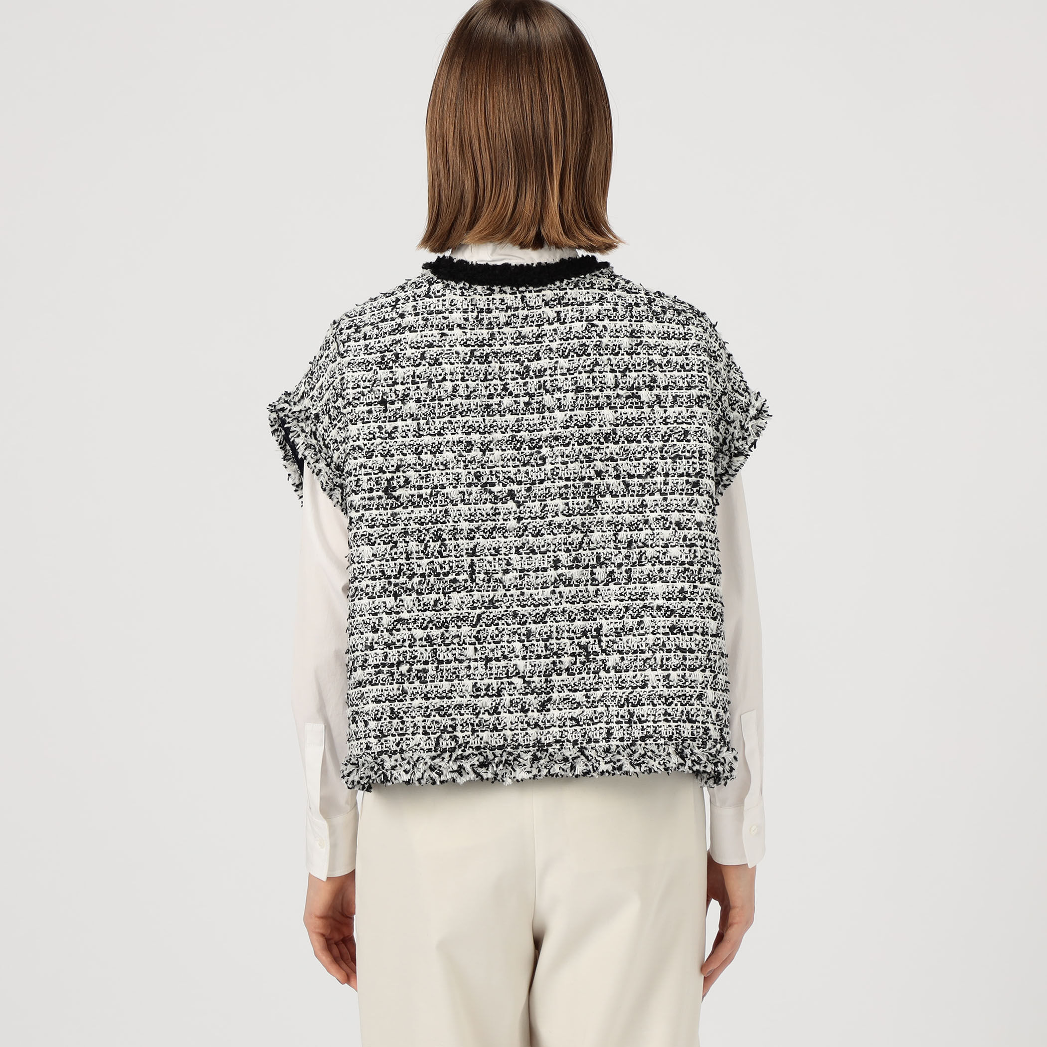 ファンシーツイード スクエアジレ｜トゥモローランド 公式通販