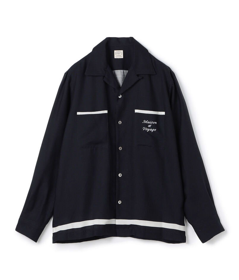 レーヨンタフタ ボーリングシャツ