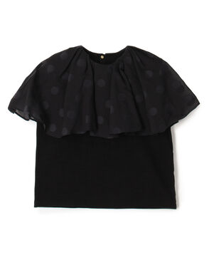 スラブジャージー ドットケープカラープルオーバー