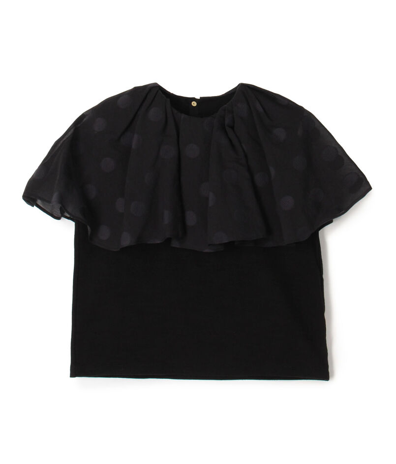 スラブジャージー ドットケープカラープルオーバー