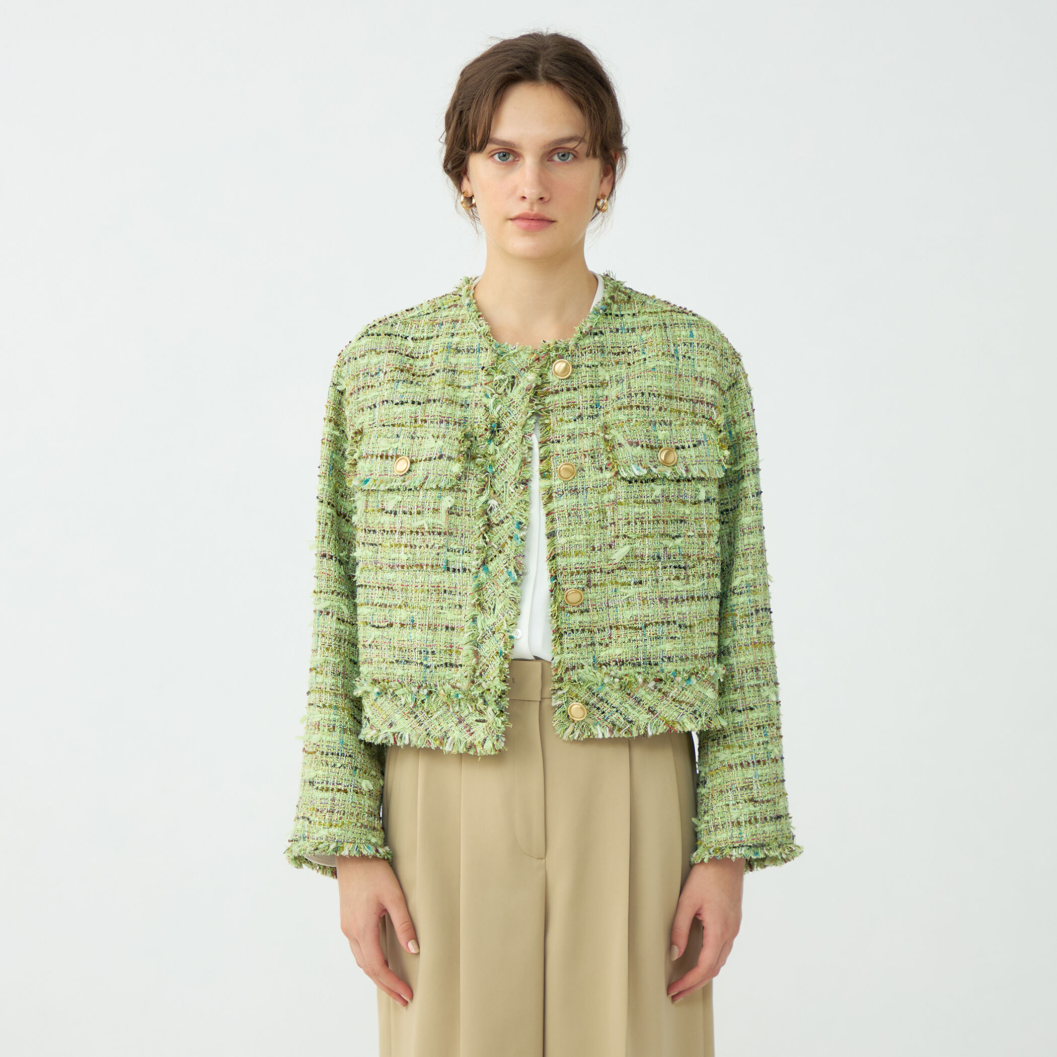 プレリーツイード クロップドクルージャケット｜トゥモローランド 公式通販