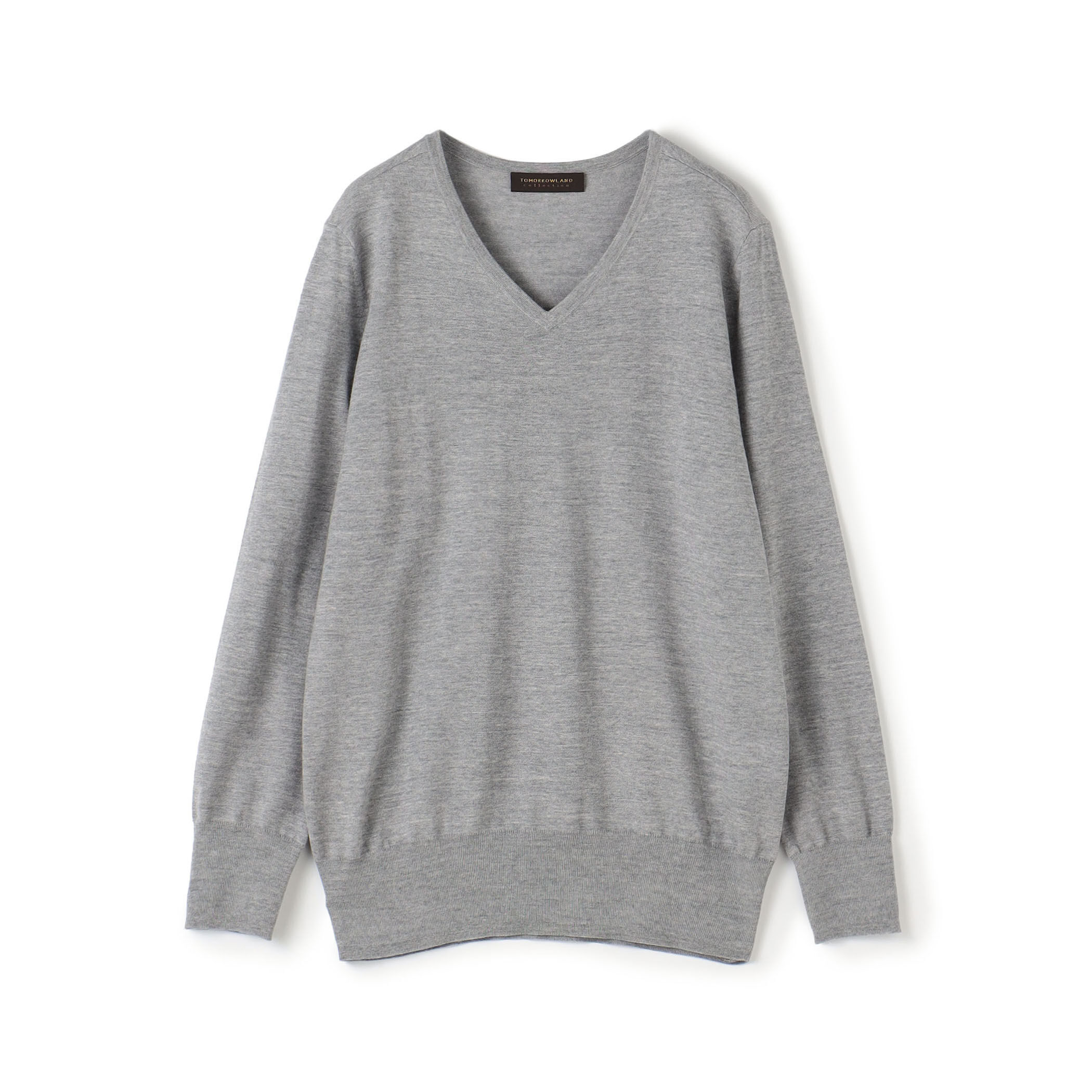 エクストラファインウール Vネックプルオーバー