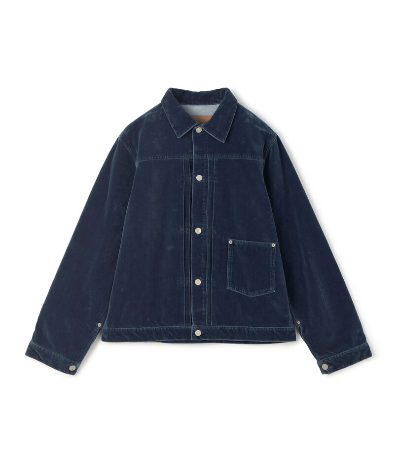 velvet Indigo front tuck Jacket