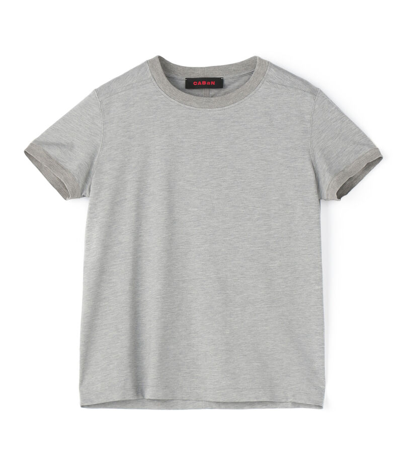 コットン リブコンビクルーネックプルオーバー