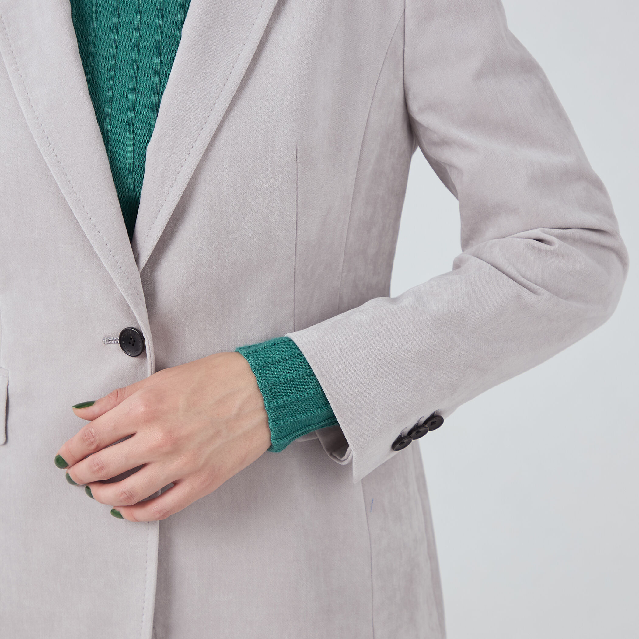 ベッチンシャンブレー ノッチドカラージャケット｜トゥモローランド