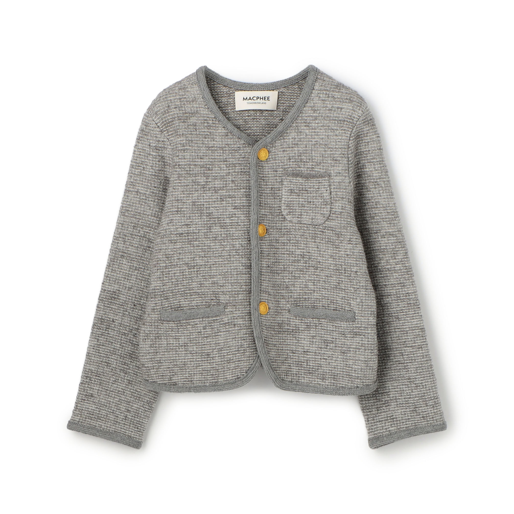 ウールツイーディー クルーネックカーディガン｜トゥモローランド 公式通販