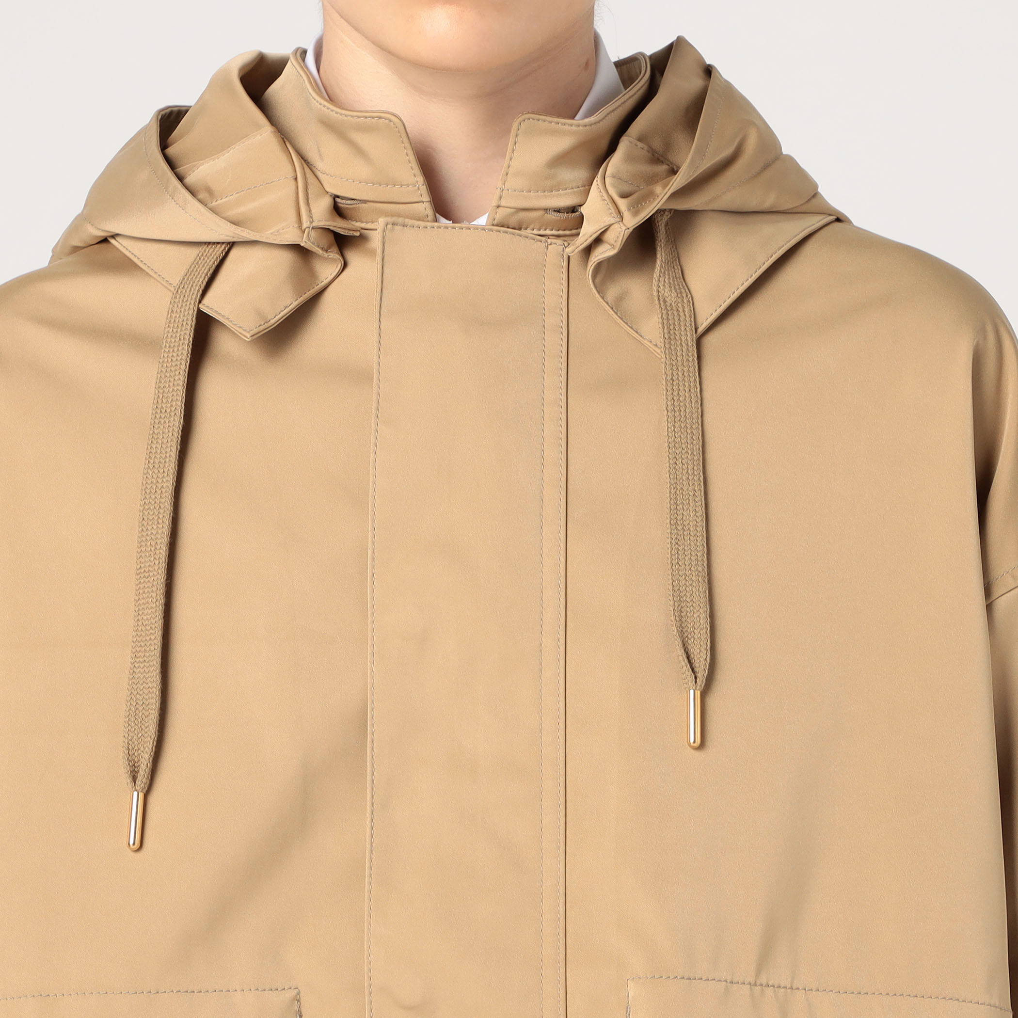 ダブルサテン フーディーブルゾン｜トゥモローランド 公式通販