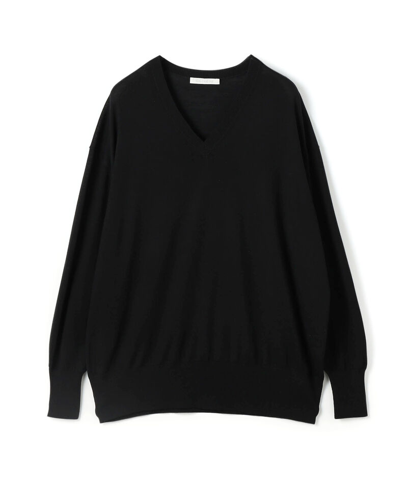 プレーンウール Vネックプルオーバー