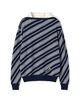SHUSHU/TONG Twill Knit Top ダイアゴナルストライプニット