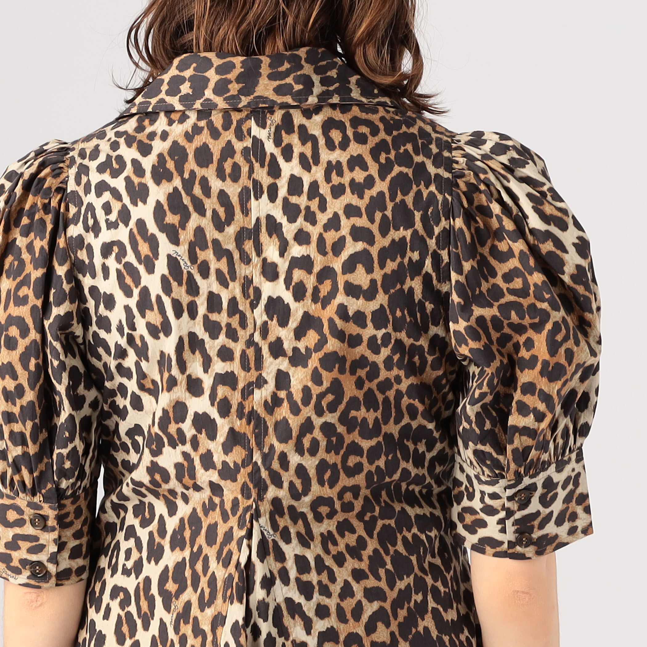 早い者勝ち　限定価格　ガニー　レオパードシャツ　オーバーシャツ　ganni 美品 GANNI / ガニー Basic Jersey Leopard Relaxed Tシャツ（Tシャツ