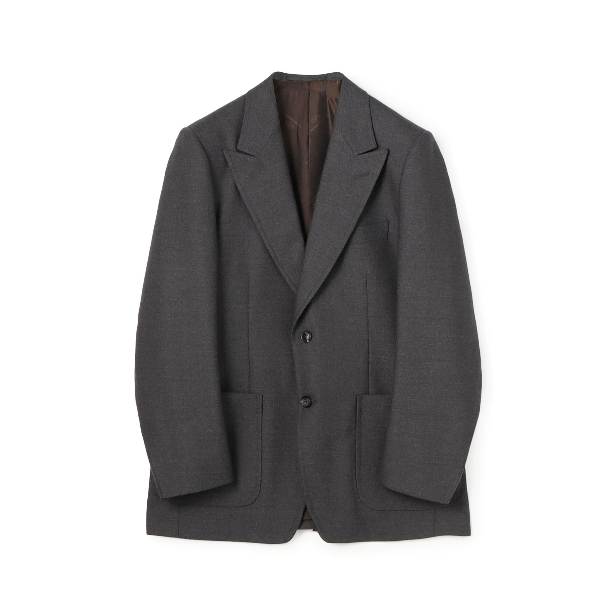 ウールツイード ピークドラペル シングルブレステッド2Bジャケット MARLING&EVANS｜トゥモローランド 公式通販