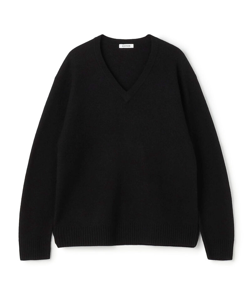 スラブ縮絨 Vネックプルオーバー