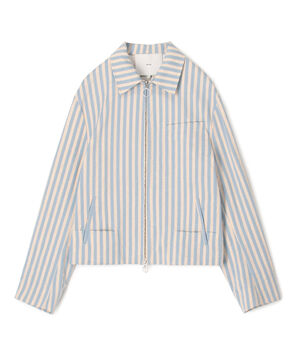 SETCHU ORIGAMI BLOUSON コットンリネン ジップアップブルゾン