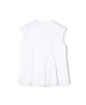 コットンコンビネーション ピンタックブラウス