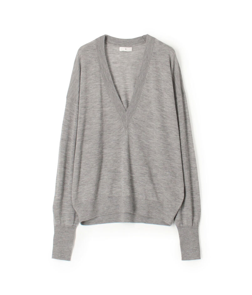 カシミヤ Vネックプルオーバー