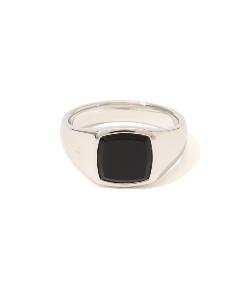 TOM WOOD Kay Ring Polished Onyx