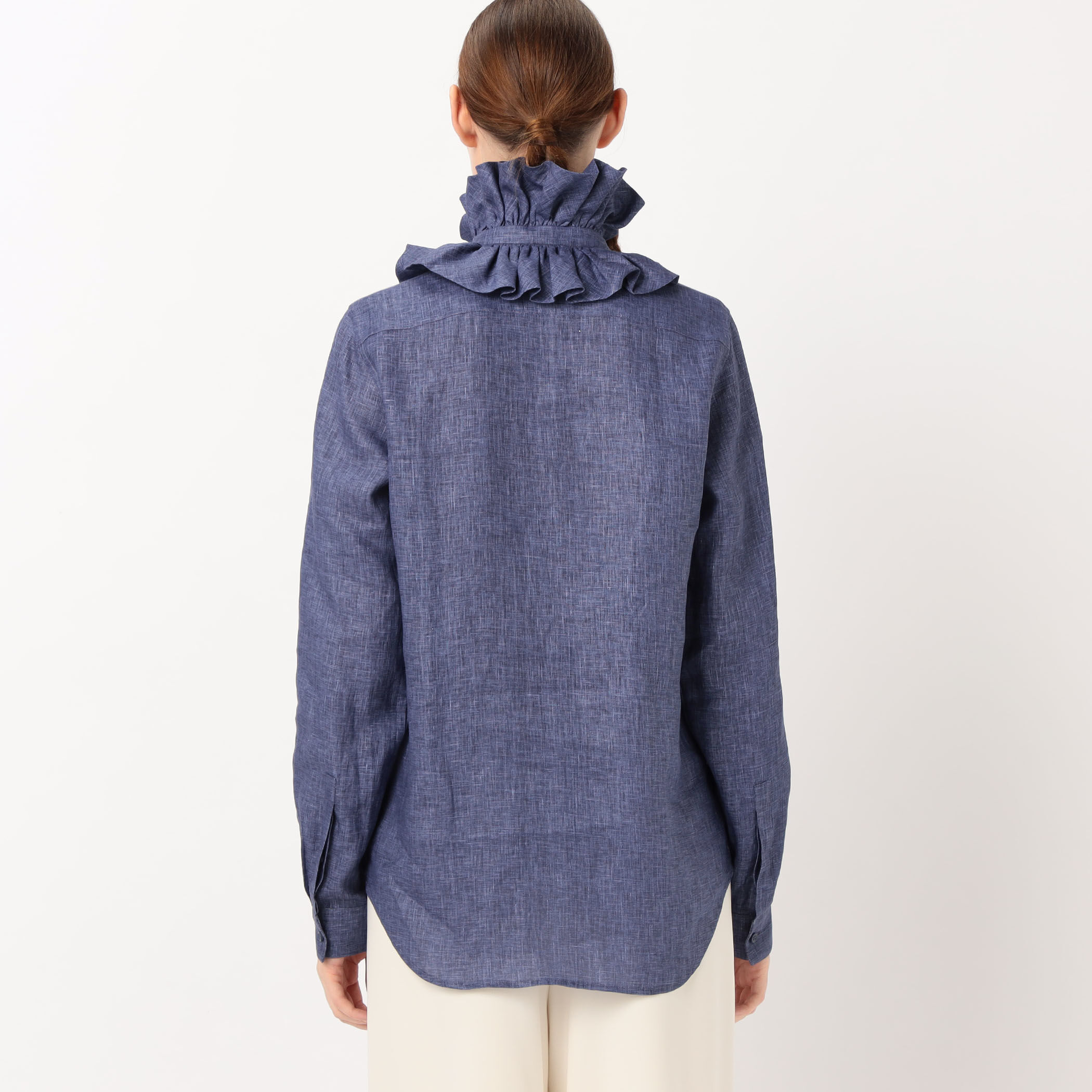 BOURRIENNE PASTEL リネン ラッフルカラーシャツ｜トゥモローランド