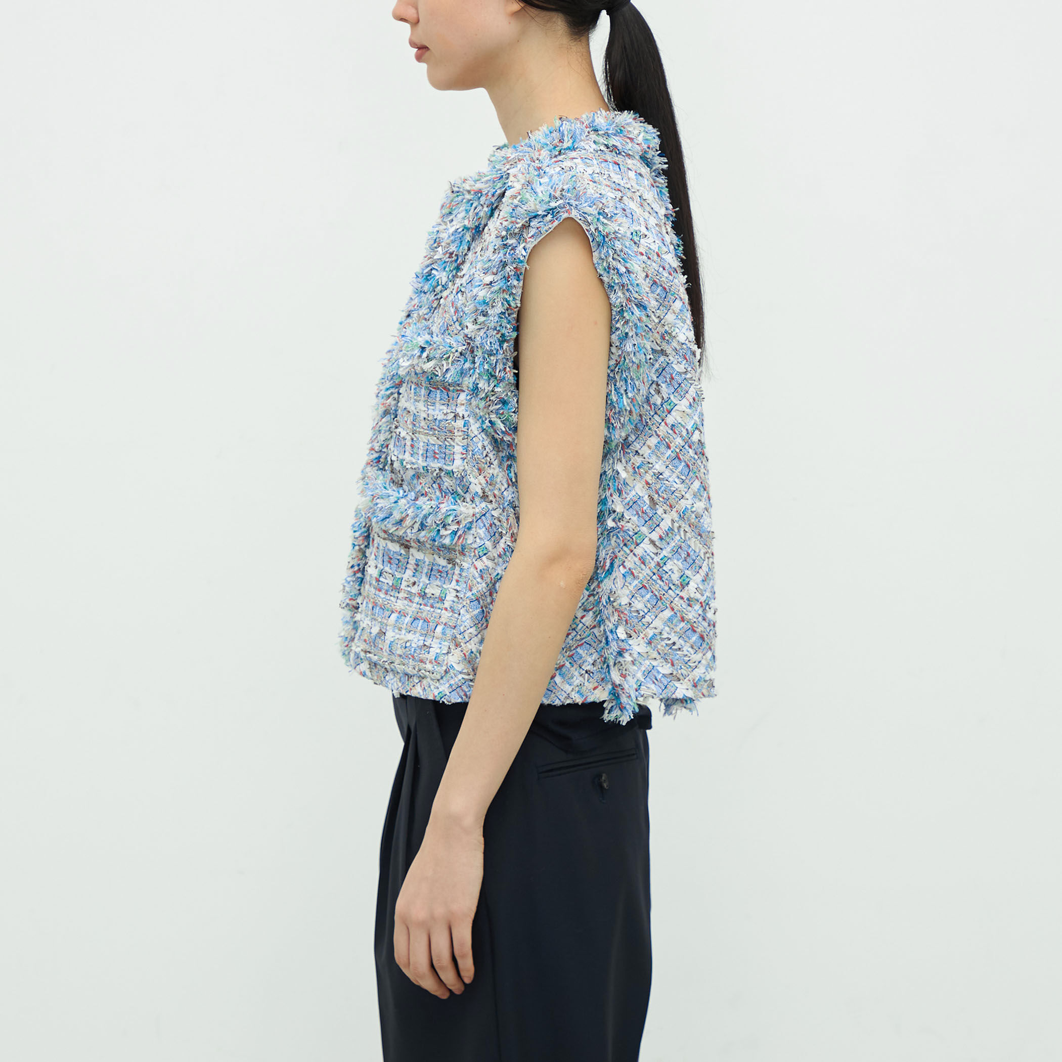 ミックスツイード ショートジレ｜トゥモローランド 公式通販