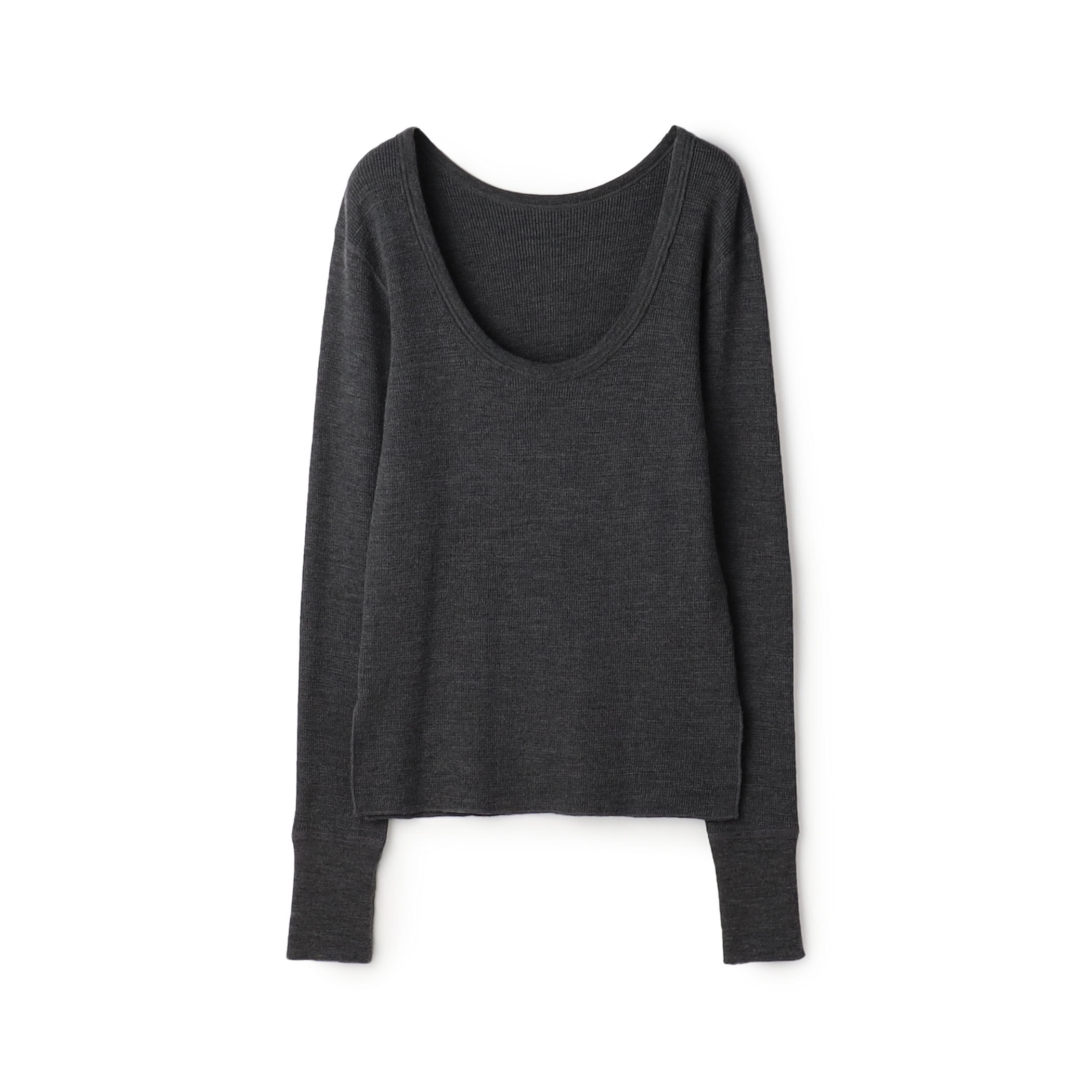 ウールワッフルジャージー フィットカットソー