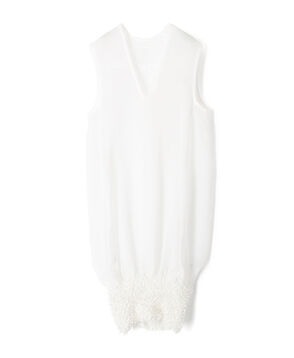 TELMA SHIBORI ORGANDIE DRESS ポリエステル シアーワンピース