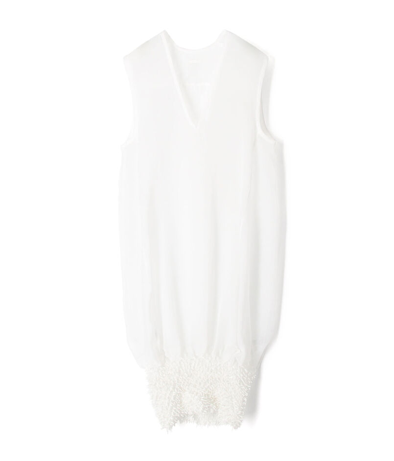 TELMA SHIBORI ORGANDIE DRESS ポリエステル シアーワンピース